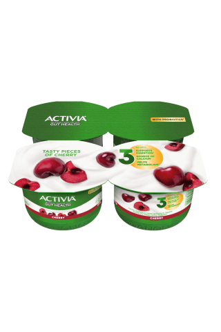 Jogurtas su vyšniomis ir bifido bakterijomis ACTIVIA ACTIREGULARIS, 2,6% rieb., 480 g