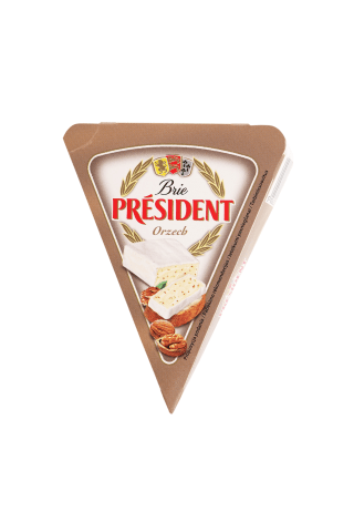 Sūris su riešutais BRIE PRESIDENT, 32% rieb., 125 g