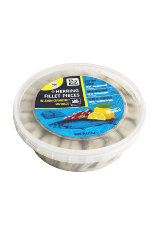 Siļķu fileju gabaliņi citronu/dzērveņu marinādē 500g/300g