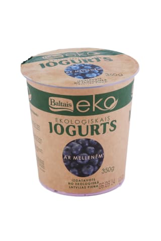 Jogurts Baltais ar mellenēm EKO 350g