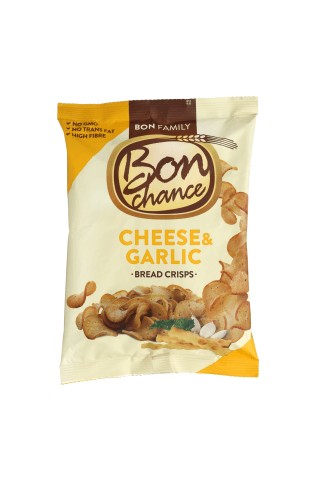 Duonos traškučiai su sūriu ir česnaku BON CHANCE, 120 g