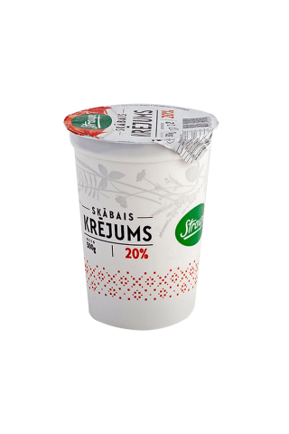 Skābais krējums Straupe 20% 500g