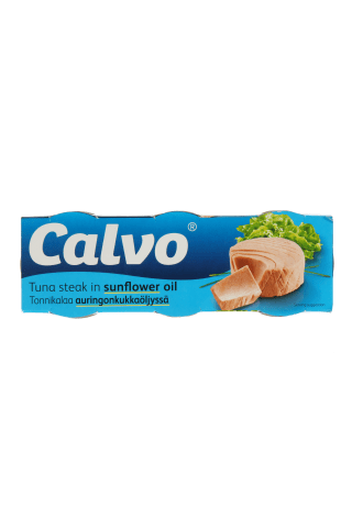 Tuncis augu eļļā calvo 3x80g/156g