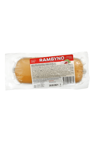 Rūkytas lydytų sūrių produktas su kumpiu RAMBYNO ŽEMAITIJOS PIENAS, 45% riebumo, 250g.s.m