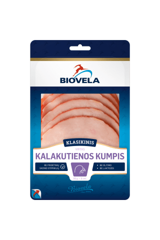 Virtas kalakutienos kumpis griežinėliais BIOVELA, I r., 90 g