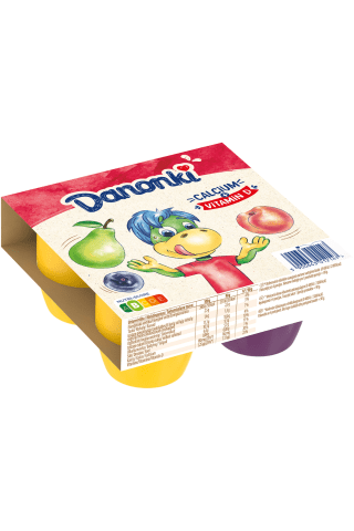 Deserts Danonki melleņu, bumbieru, persiku 4x90g