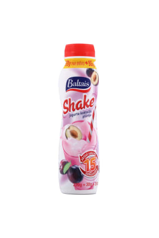 Jogurta kokteilis Baltais Shake plūmju 250g
