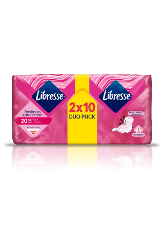 Higieniniai paketai su sparneliais LIBRESSE ULTRA NORMAL WING, 20 vnt