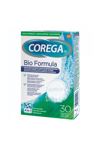 Protēžu tīrīšanas tabletes Corega Bio 30 gab.