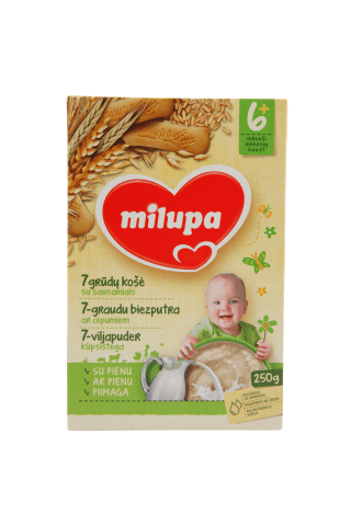 Pieninė košė su sausainiais MILUPA nuo 6 mėn., 250 g