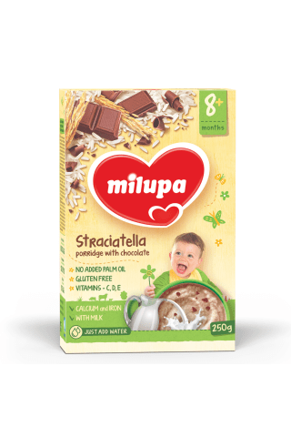 Pieniška košė su šokolado gabalėliais MILUPA, 250 g