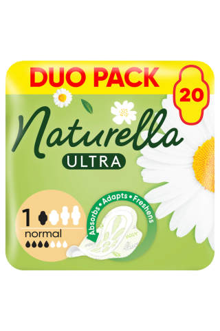 Higiēniskās paketes Naturella ultra duo normal+ 20gab.
