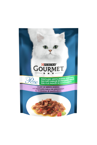 Visavertis ėdalas su žvėriena ir daržovėmis suaugusioms katėms GOURMET GOLD, 85 g
