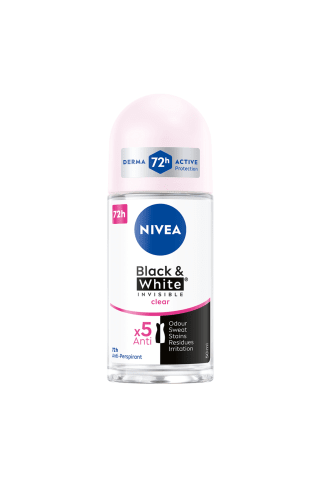 Moteriškas rutulinis antiperspirantas NIVEA INVISIBLE for BLACK&WHITE, 50 ml