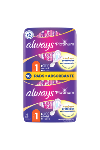 Kvepiantys higieniniai paketai ALWAYS PLATINUM ULTRA NORMAL PLUS, 16 vnt