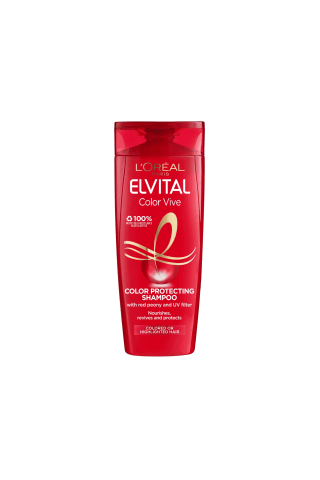 Šampūnas dažytiems bei sruoGelėmis dažytiems plaukams L'OREAL PARIS ELVITAL COLOR-Vive, 0,25 l