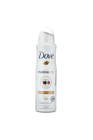 Purškiamas moteriškas dezodorantas DOVE INVISIBLE DRY 100 COLOURS, 150 ml