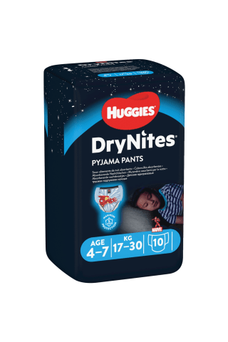 Biksītes Huggies dry nites boy 4-7 gadi