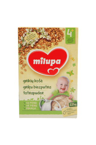 Pieniška grikių košė MILUPA, 225 g