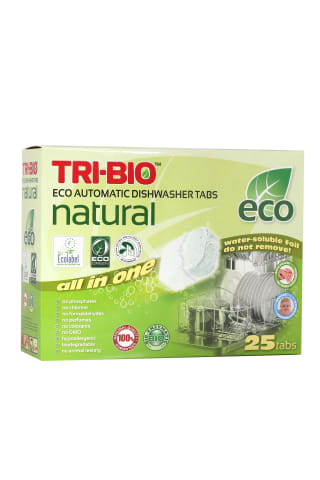 Ekologiškos tabletės indaplovėms TRI-BIO, 25 vnt.