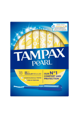 Tamponai TAMPAX PEARL REGULAR, 18 vnt