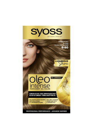 Matu krāsa Syoss intense 6-80 lazdu riekstu blonds