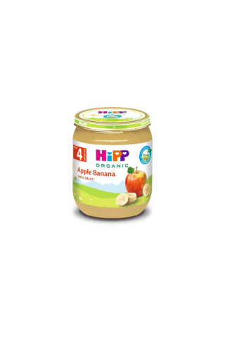Biezenis Hipp bio ābolu, banānu, no 4mēn., 125g