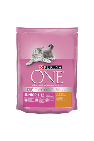 Kaķu barība Purina One Junior vistas rīsu 200g
