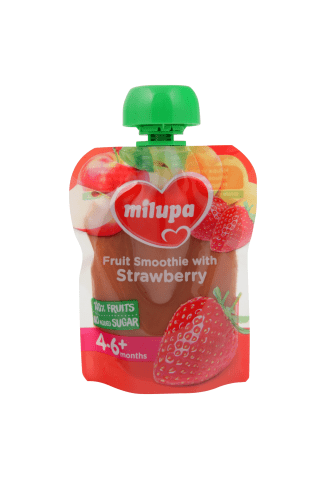 Biezenis Milupa ābols zemenes banāns no 4mēnešiem 80g