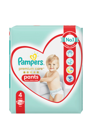 Sauskelnės-kelnaitės PAMPERS PREMIUM (4) 9-14 kg, 22 vnt.