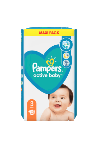 Autiņbiksītes Pampers active baby S3 VPP 68gab