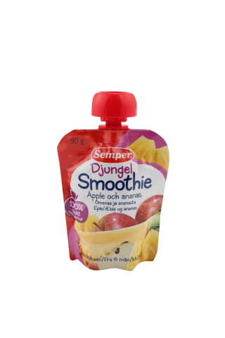 Semper smoothie ābolu - ananasu biezsula "djungel", no 6 mēnešiem, 90 g