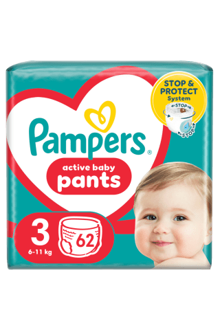 Sauskelnės-kelnaitės PAMPERS PANTS JP (3) 6-11 kg, 60 vnt.