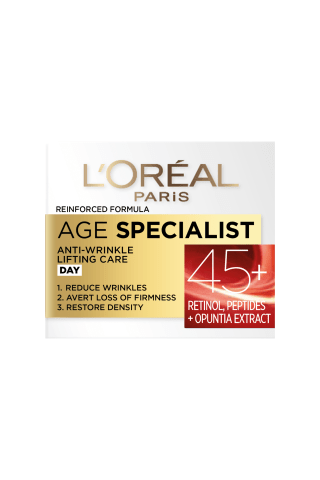 Veido dieninis kremas L`OREAL AGE SPECIALIST 45+,50 ml
