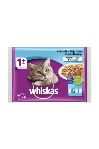 Konservi Kaķiem Whiskas Zivju Izlase 4-Paka 1+ 400G