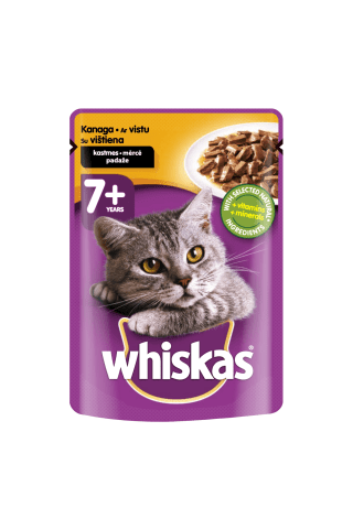 Konservi kaķiem Whiskas pouch +7 ar cāli Cig 100G