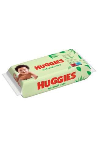 Drėgnos Servetėlės HUGGIES NATURAL CARE, 56 vnt.