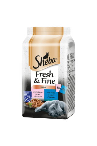 Konservi kaķiem Sheba mini pouch 6-pack zivs 6*50g
