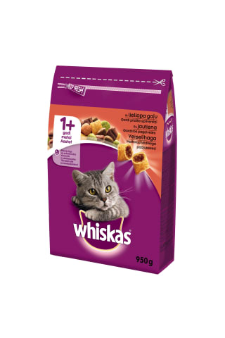 k/b whiskas liellopa gaļu 950g