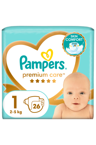 Sauskelnės PAMPERS PREMIUM CARE VP(1) 2-5 kg, 22 vnt.
