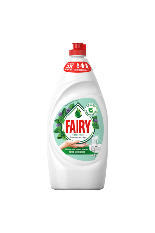 Trauku mazgāšanas līdzeklis fairy sensitive tea tree & mint 900 ml