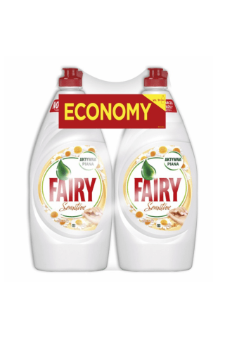 Trauku mazgāšanas līdzeklis fairy chamomile&vitamin e 2x0.9l