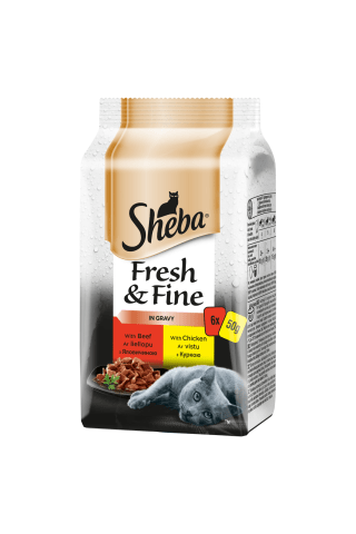 Konservi kaķiem Sheba mini 6-pack gaļas 6x50g