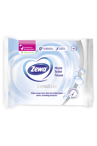Mitrais tualetes papīrs Zewa Pure 42gab.