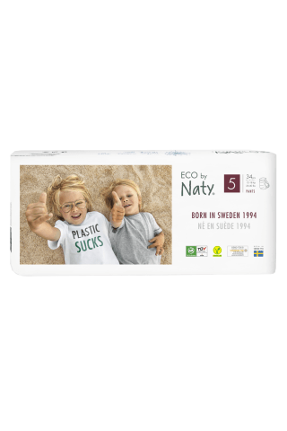 Ekologiškos sauskelnės-kelnaitės ECO BY NATY (5) 12-18 kg., 32 vnt.