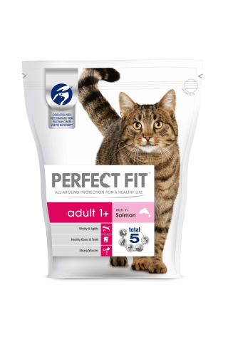 Sausā barība kaķiem Perfect Fit ar lasi 750g
