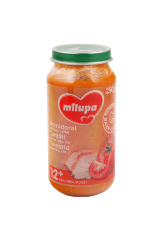 Biezenis Milupa vistas gaļas, tomātu no 12 mēnešiem 250g