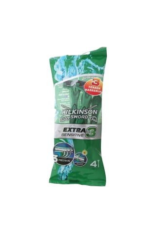 Vyriški vienkartiniai skustuvai WILKINSON EXTRA3 SENSITIVE, 4 vnt