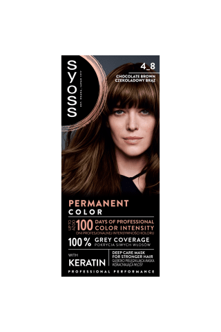 Matu krāsa Syoss color 4-8 šokolādes brūns