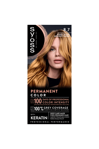 Matu krāsa Syoss color 8-7 medus blonds